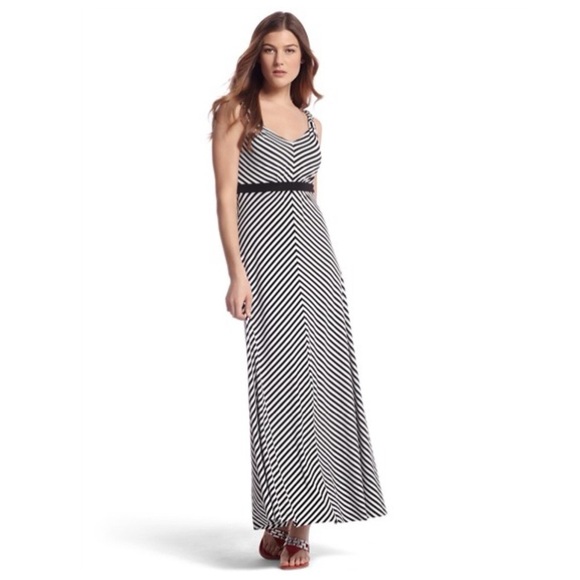 White House Black Market Dresses & Skirts - White House Black Market Striped Jersey Maxi Dress XS
